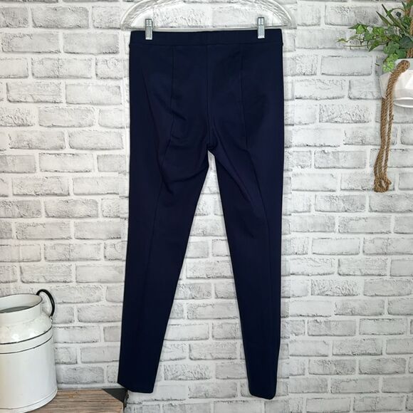 Crown & Ivy Womens Skinny Slim Pants Blue Mid Rise Pull On Stretch Size M - Picture 3 of 8